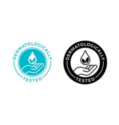dermatologically tested label with water drop vector 28592499 orig